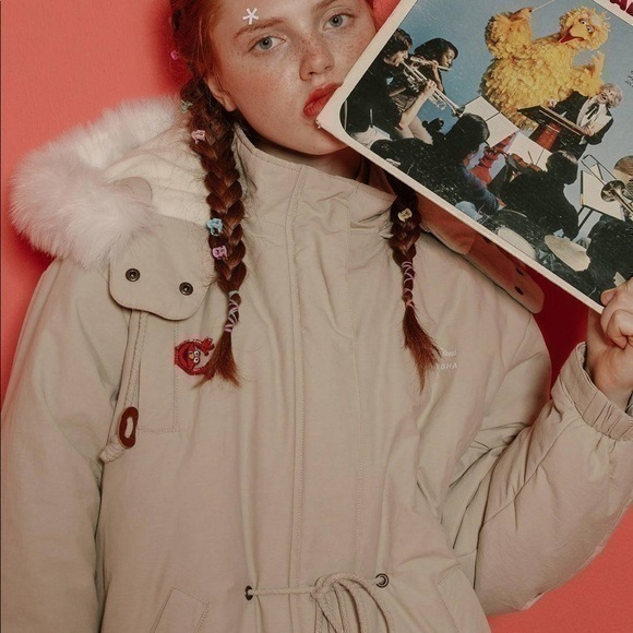 Tyakasha Jackets & Blazers - RARE Sesame Street x Tyakasha Streetwear Elmo Faux Fur Parka Coat Jacket